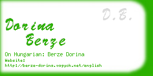 dorina berze business card